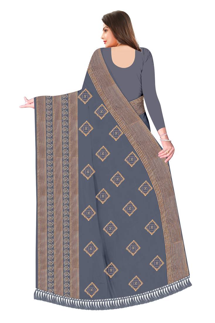 Printed Chiffon Foil Saree