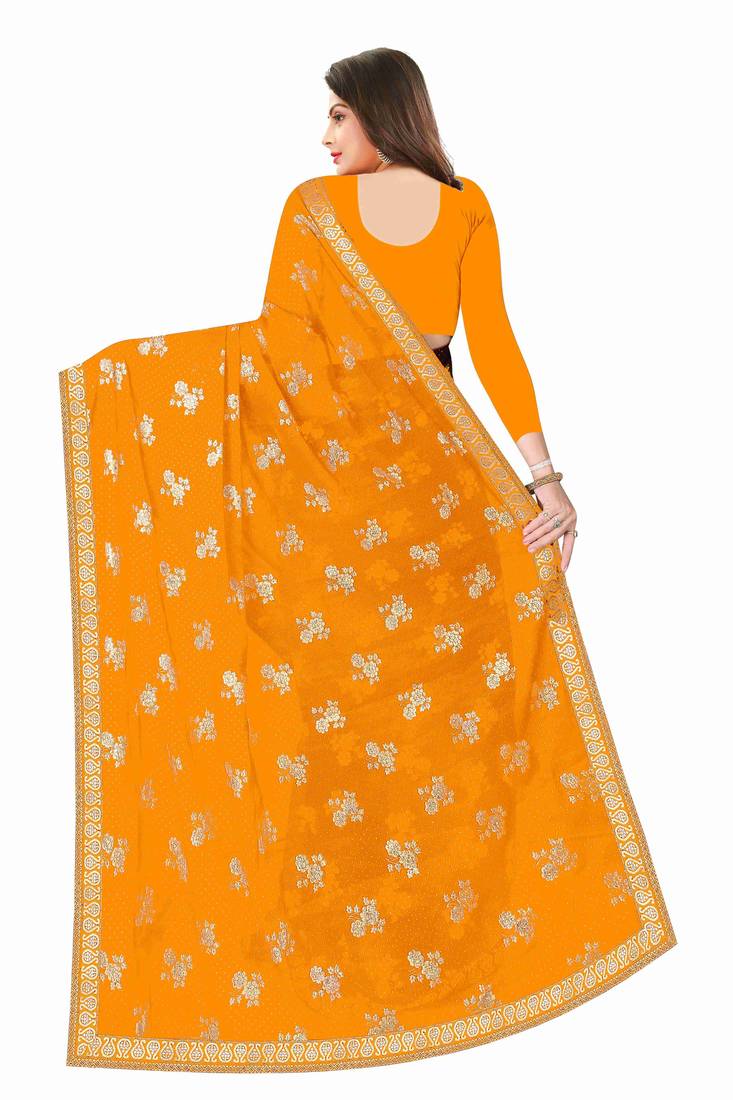 Printed Chiffon Foil Saree