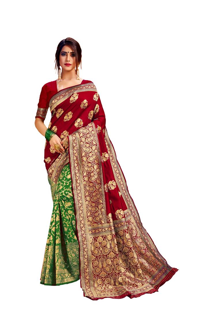 BOLLYWOOD BANARASI JACQURD DESIGNER SAREE