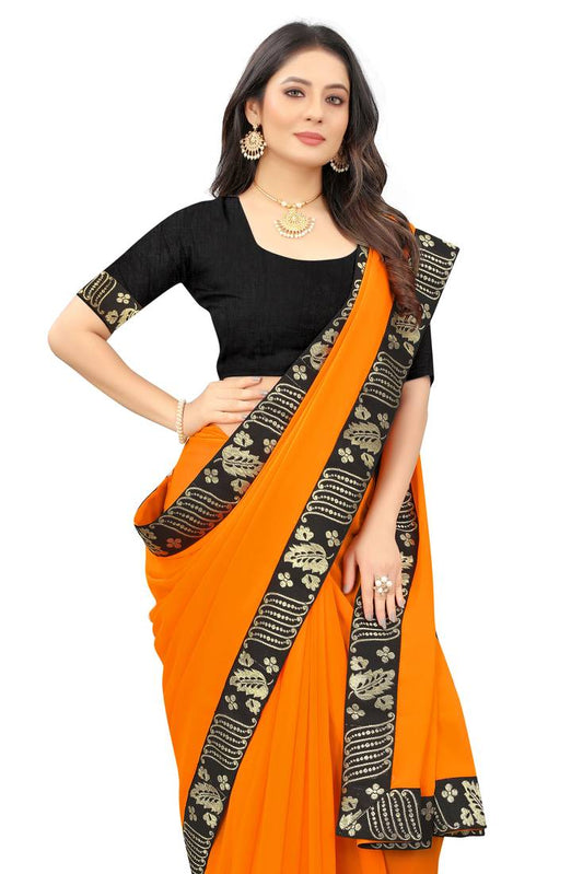 Plain Georgette Saree