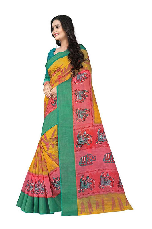 Printed Cotton Silk Saree