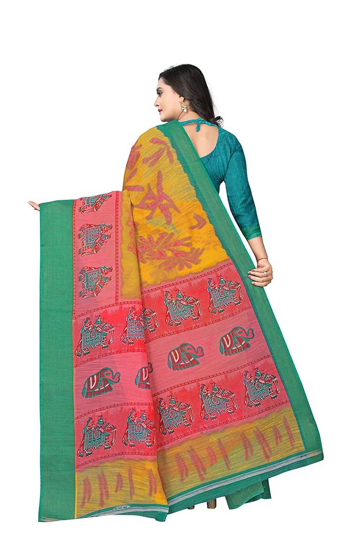 Printed Cotton Silk Saree