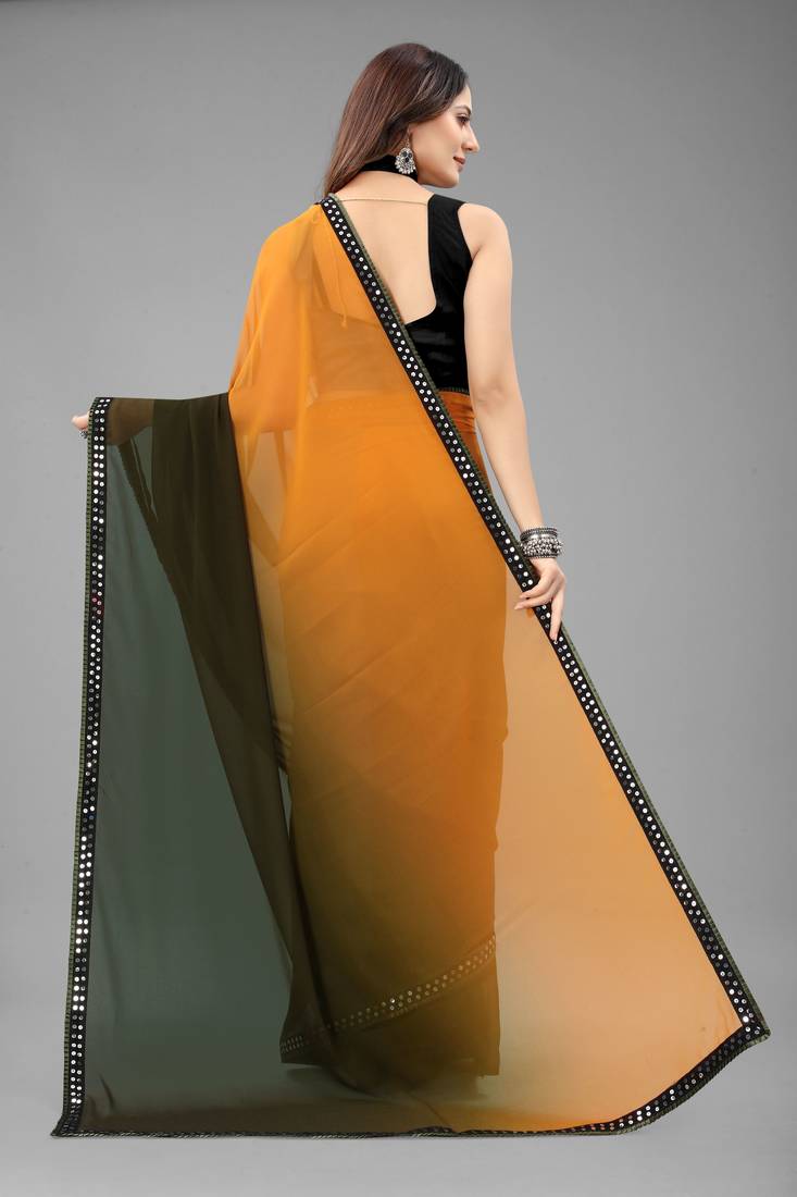 Plain Georgette Saree