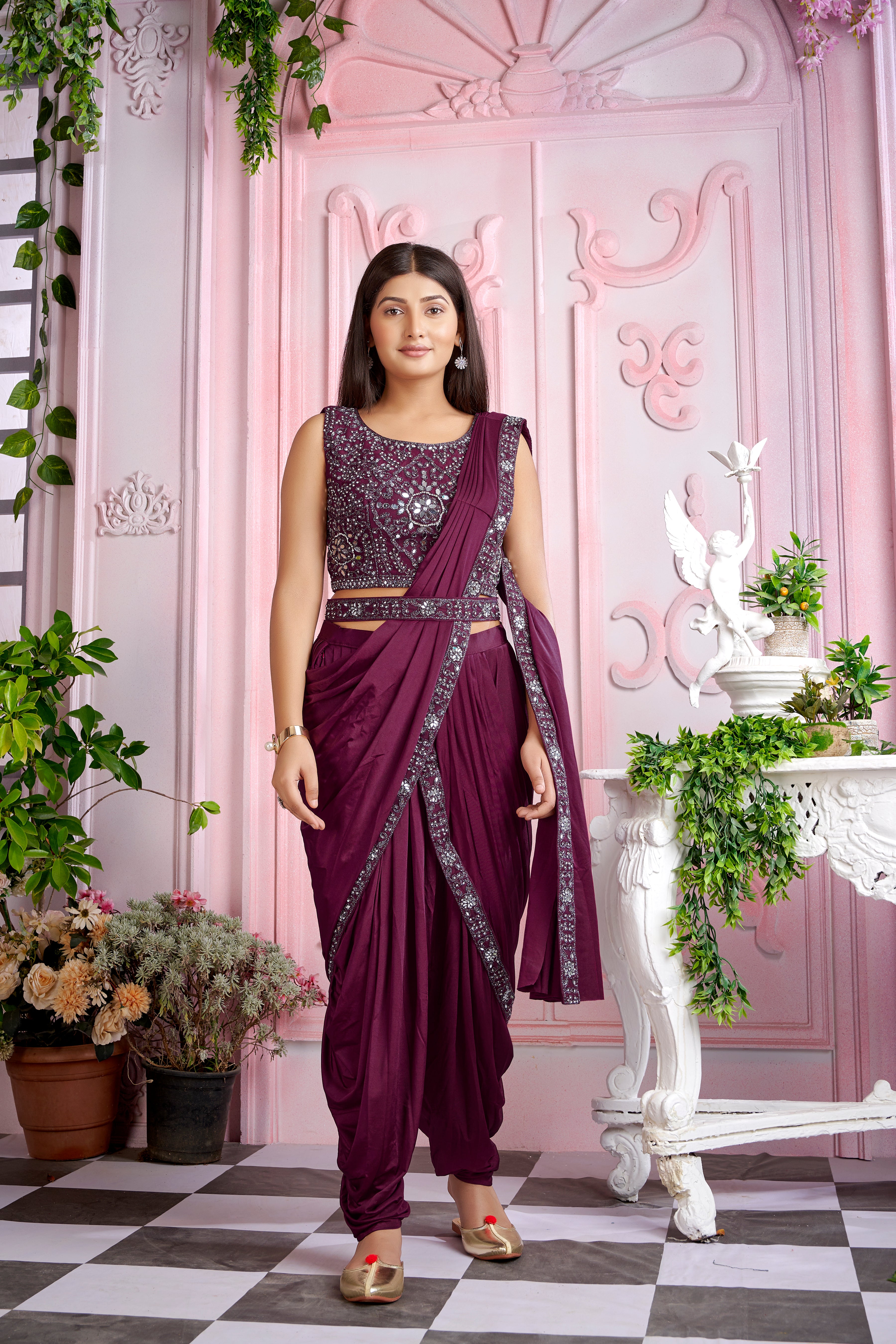 Dhoti saree dress clearance online