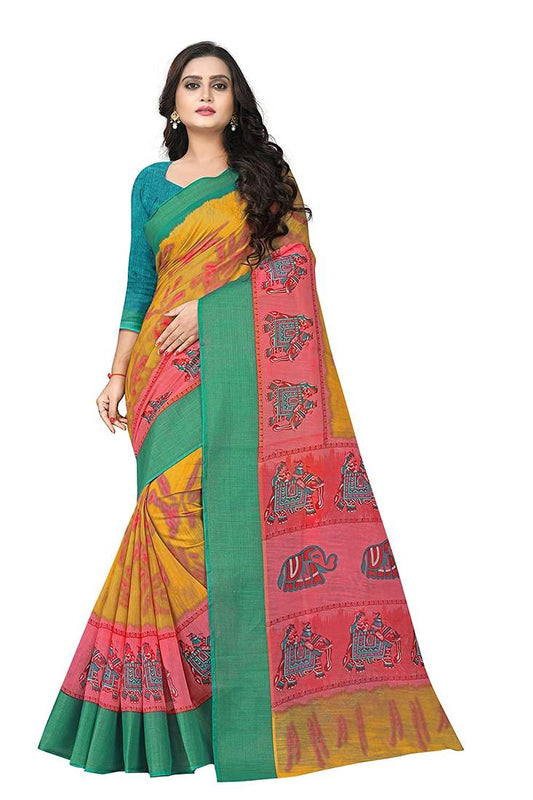 Printed Cotton Silk Saree