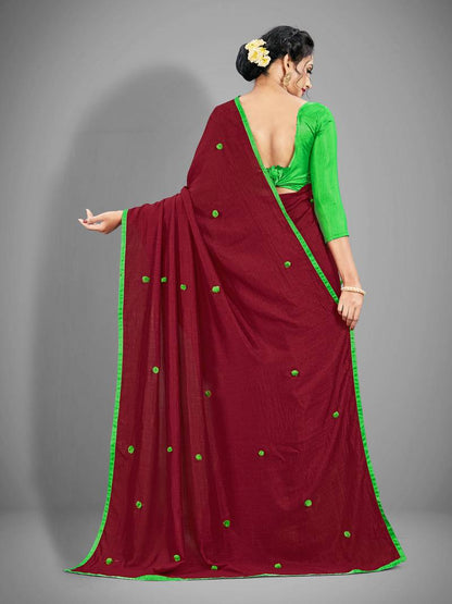 Pom Pom Silk Saree